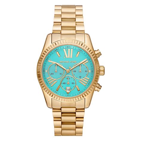 michael kors merrick chronograph|michael kors turquoise face watch.